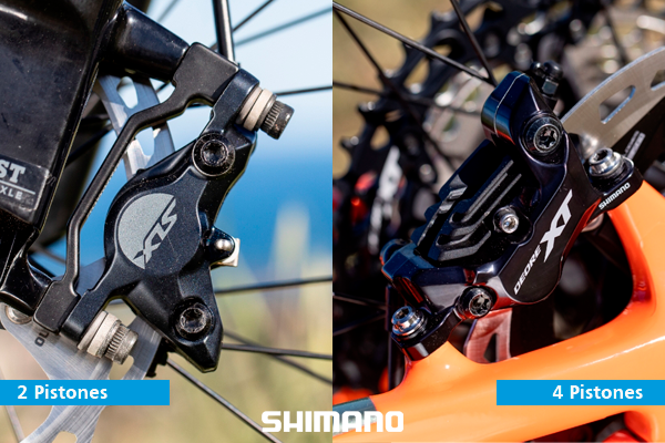 Frenos Shimano de 4 pistones