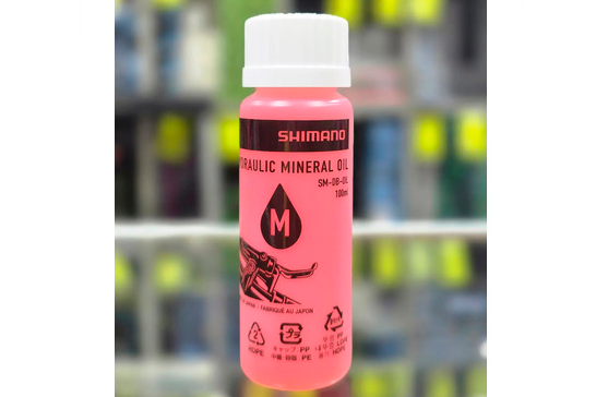 embudo de purgado y el aceite mineral Shimano